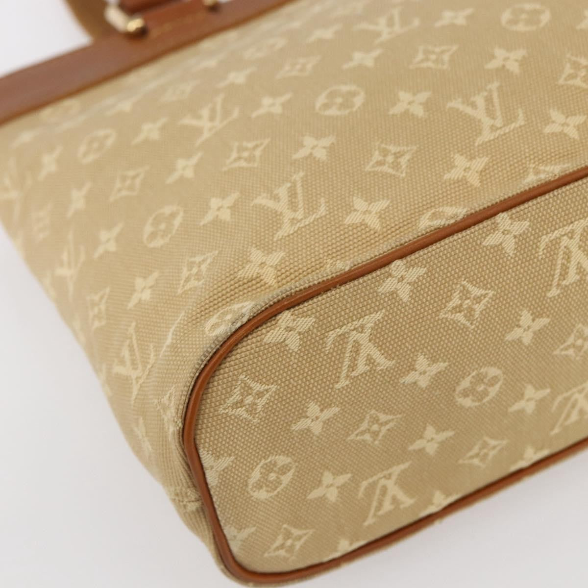 Louis Vuitton Lucille Handbag Mini Lin, BEIGE, CANVAS, Handbag