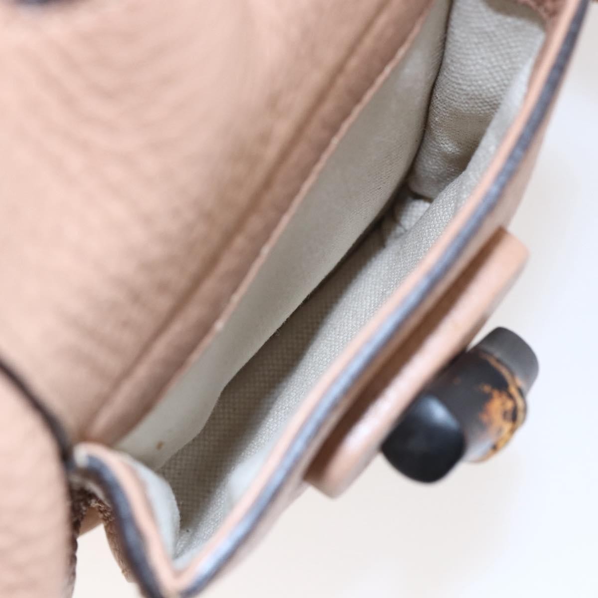 Gucci Vintage Bamboo Backpack Leather, BEIGE, LEATHER, Backpack