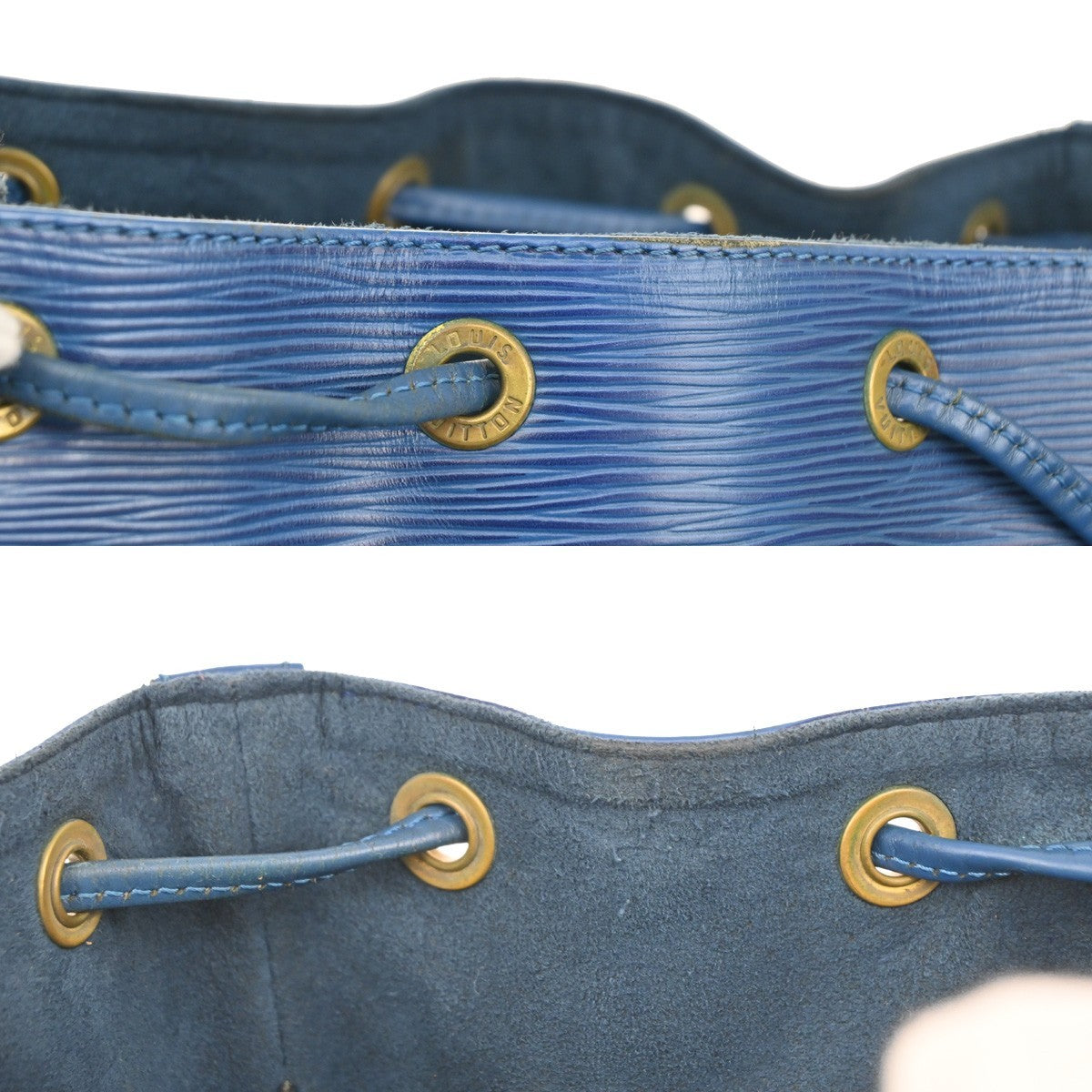 Louis Vuitton Petit Noe Handbag Epi Leather, BLUE, LEATHER, Handbag