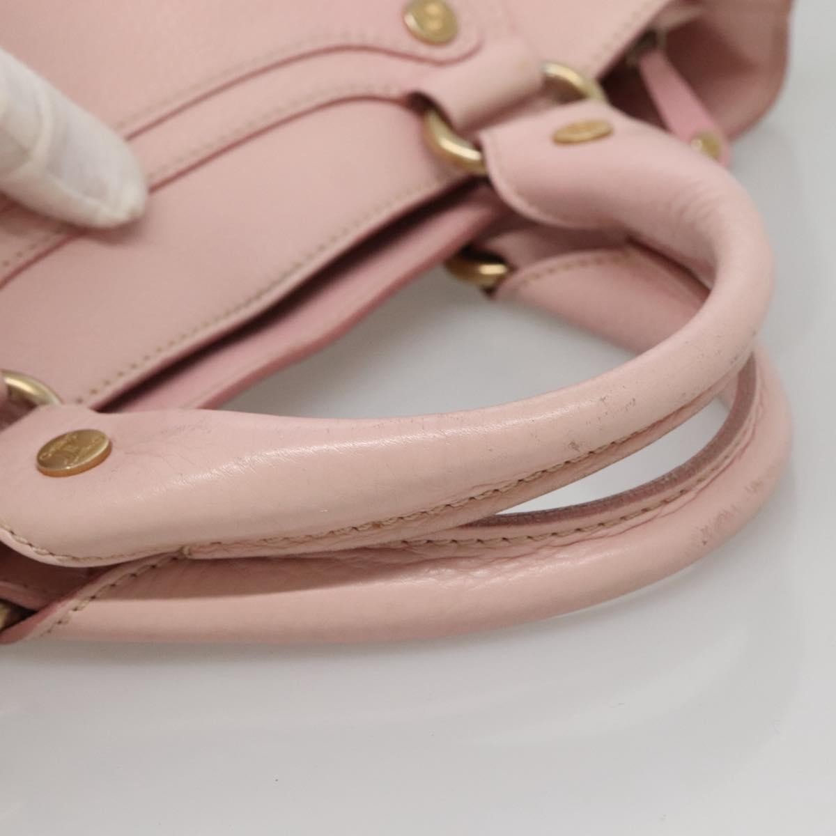 Celine Boogie Satchel Leather, PINK, LEATHER, Handbag