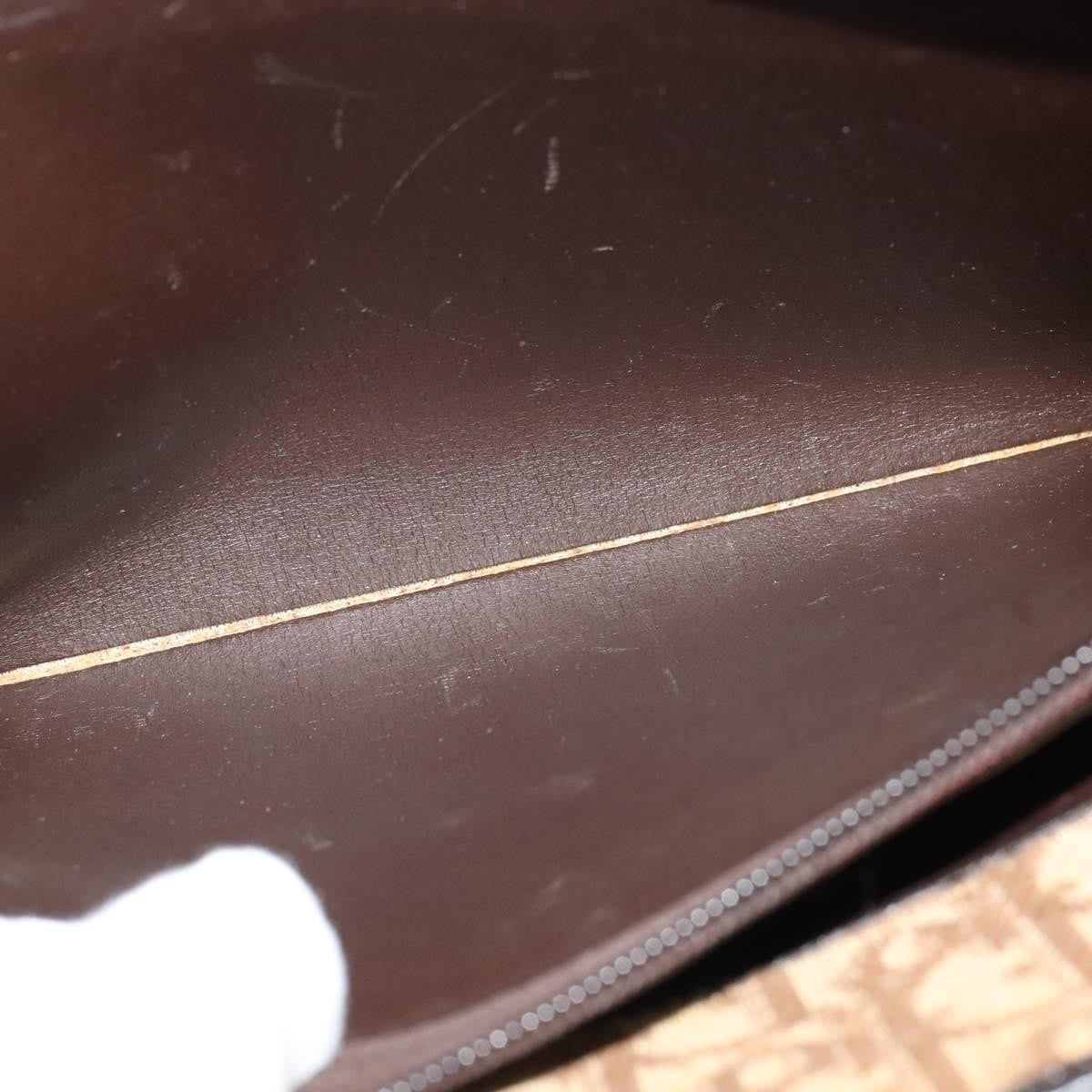 Christian Dior Vintage Trotter Handbag Canvas, BROWN, CANVAS, Handbag