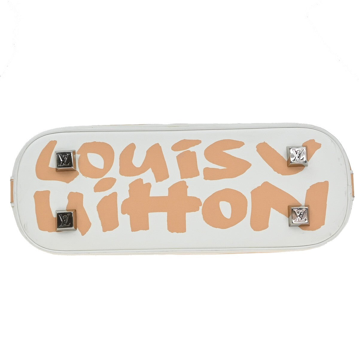 Louis Vuitton Alma Handbag Limited Edition Graffiti Leather, BEIGE, LEATHER, Handbag