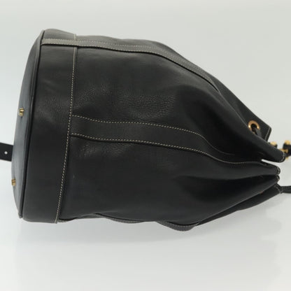 Bally Vintage Shoulder Bag Leather, BLACK, LEATHER, Shoulder bag