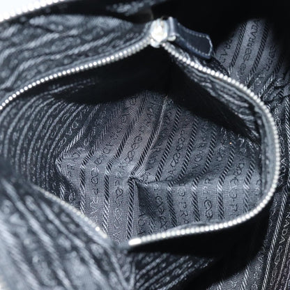 Prada Zip Hobo Tessuto with Leather, BLACK, NYLON, Shoulder bag