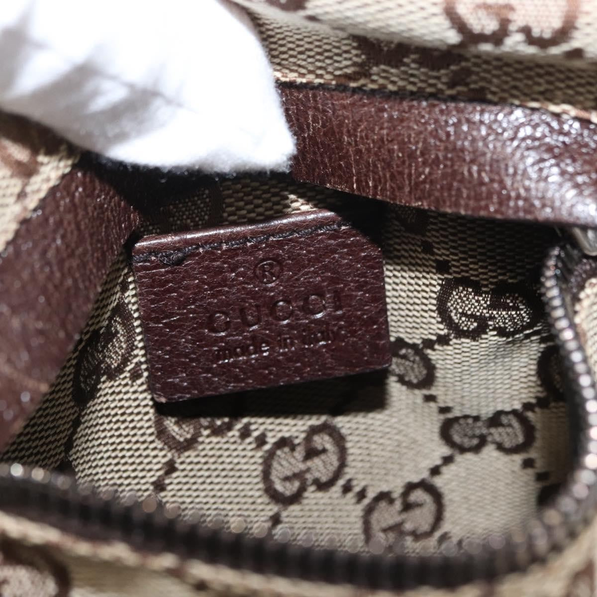 Gucci Vintage Double Belt Bag GG Canvas with Leather, BEIGE, CANVAS, Shoulder bag