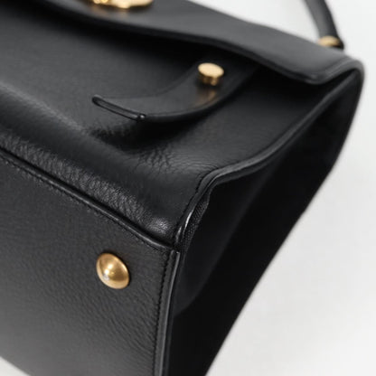 Saint Laurent Muse Two Bag Leather, BLACK, LEATHER, Handbag