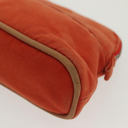 Hermes Bolide Travel Pouch Canvas, ORANGE, CANVAS, Travel bag