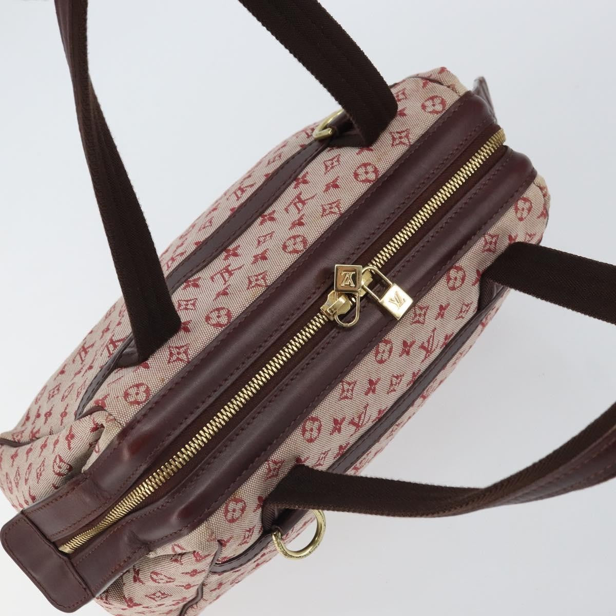 Louis Vuitton Josephine Handbag Mini Lin, RED, CANVAS, Handbag