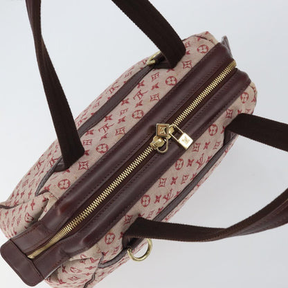 Louis Vuitton Josephine Handbag Mini Lin, RED, CANVAS, Handbag