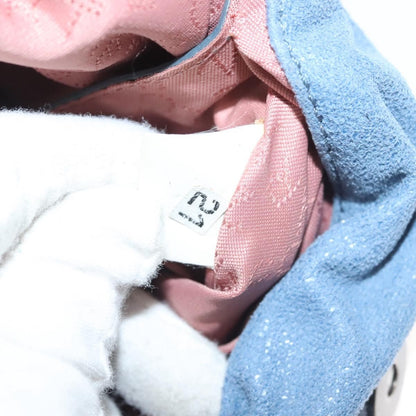 Stella McCartney Falabella Fold Over Crossbody Bag Suede, BLUE, SUEDE, Crossbody bag