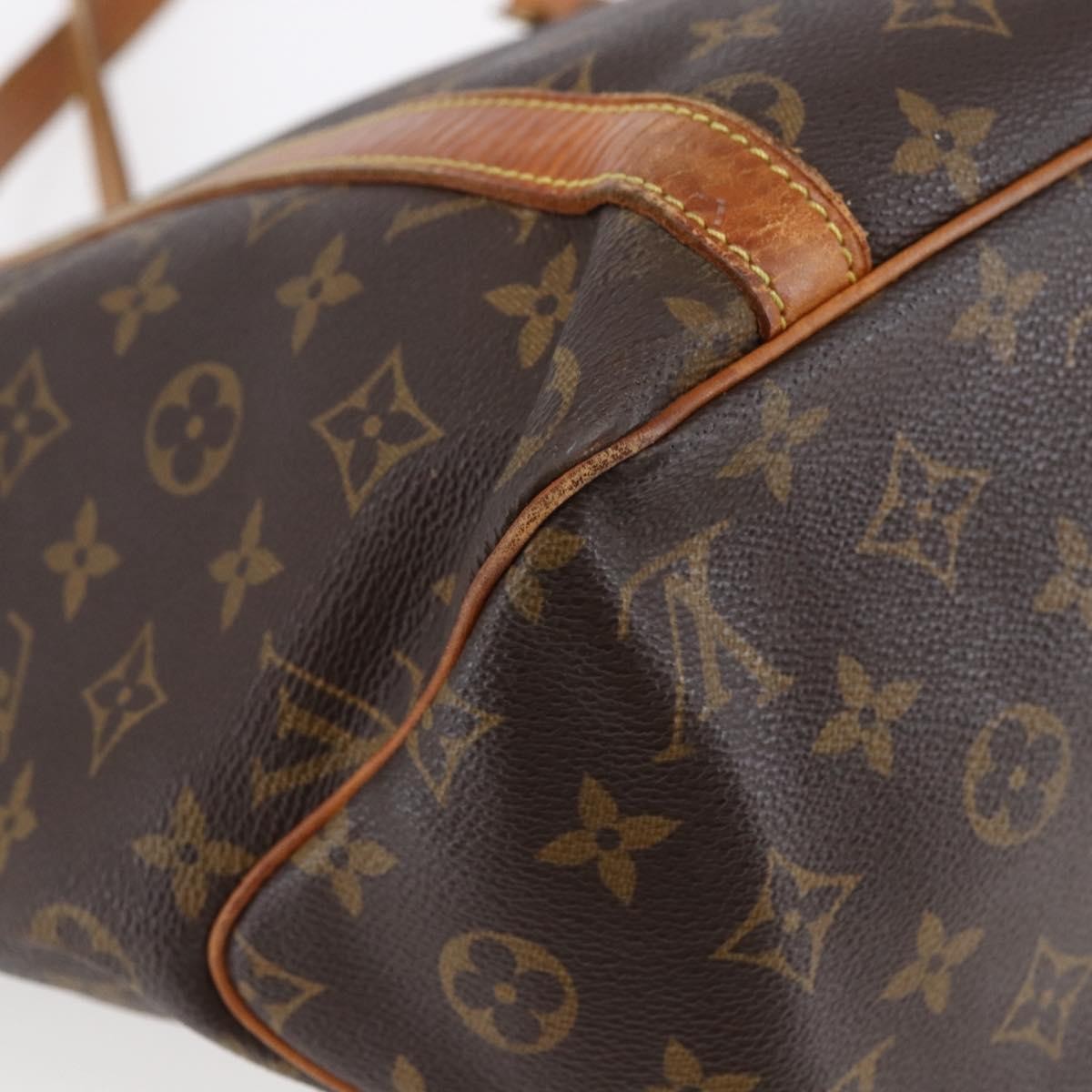 Louis Vuitton Shopping Sac Handbag Monogram Canvas, BROWN, CANVAS, Tote bag