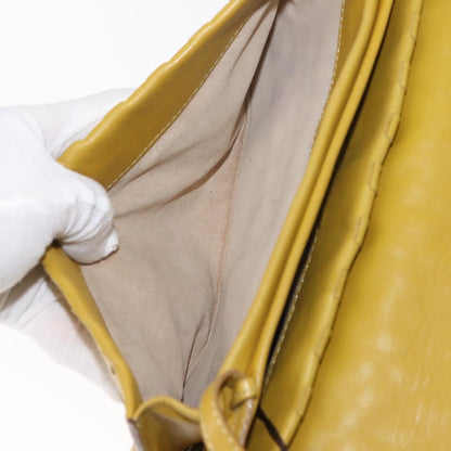 Bottega Veneta Intrecciato Leather, YELLOW, LEATHER, Shoulder bag