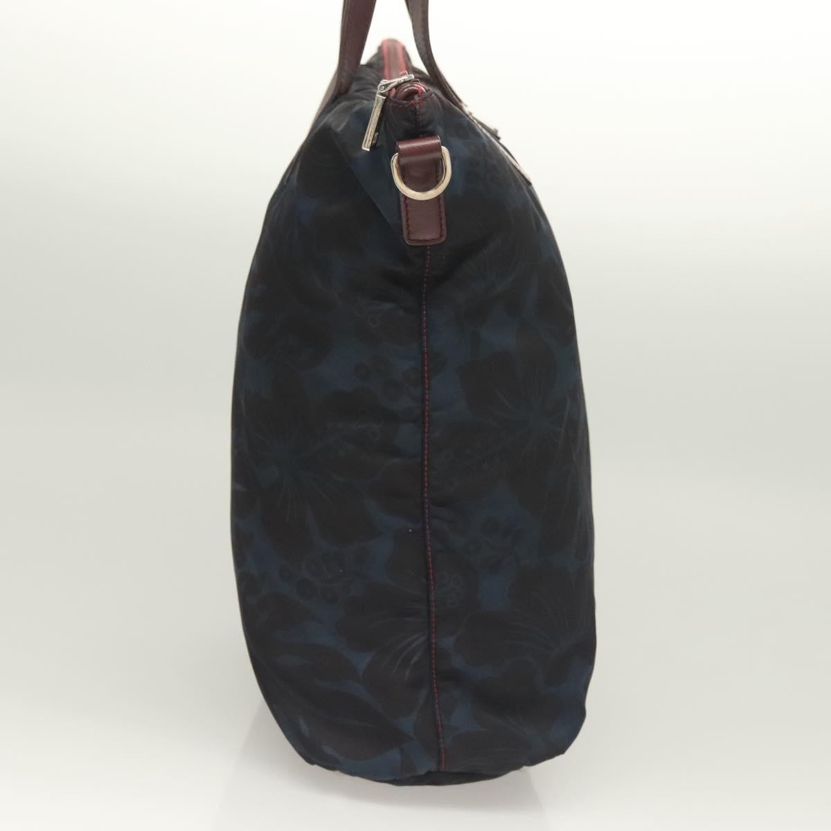 Prada Convertible Tote Printed Tessuto with Saffiano, BLUE, NYLON, Tote bag