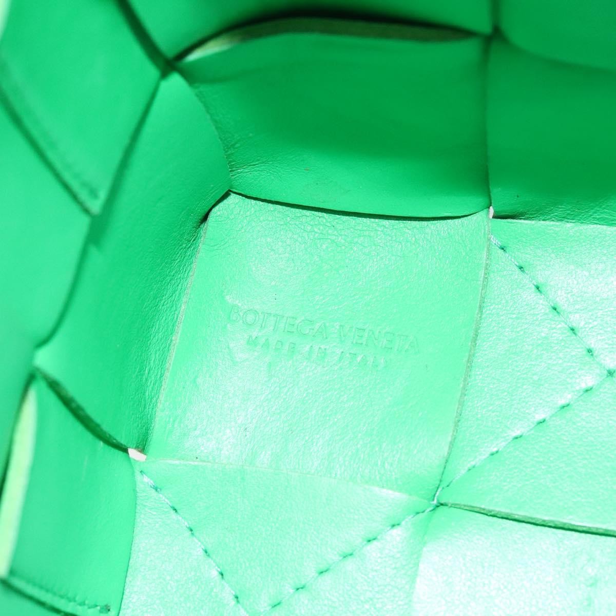 Bottega Veneta Cassette Leather, GREEN, LEATHER, Shoulder bag