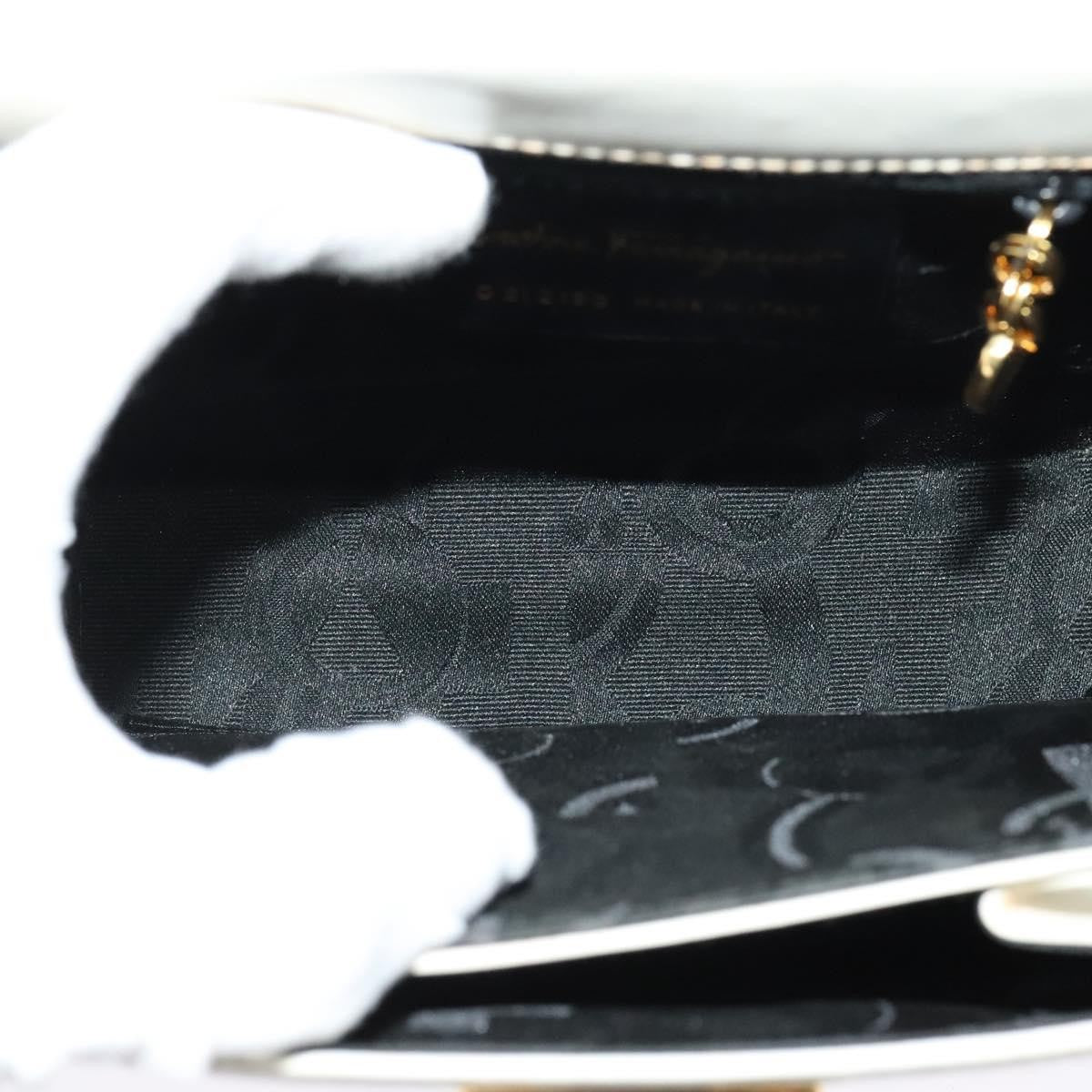 Salvatore Ferragamo Gancini Convertible Top Handle Bag Leather, WHITE, LEATHER, Handbag