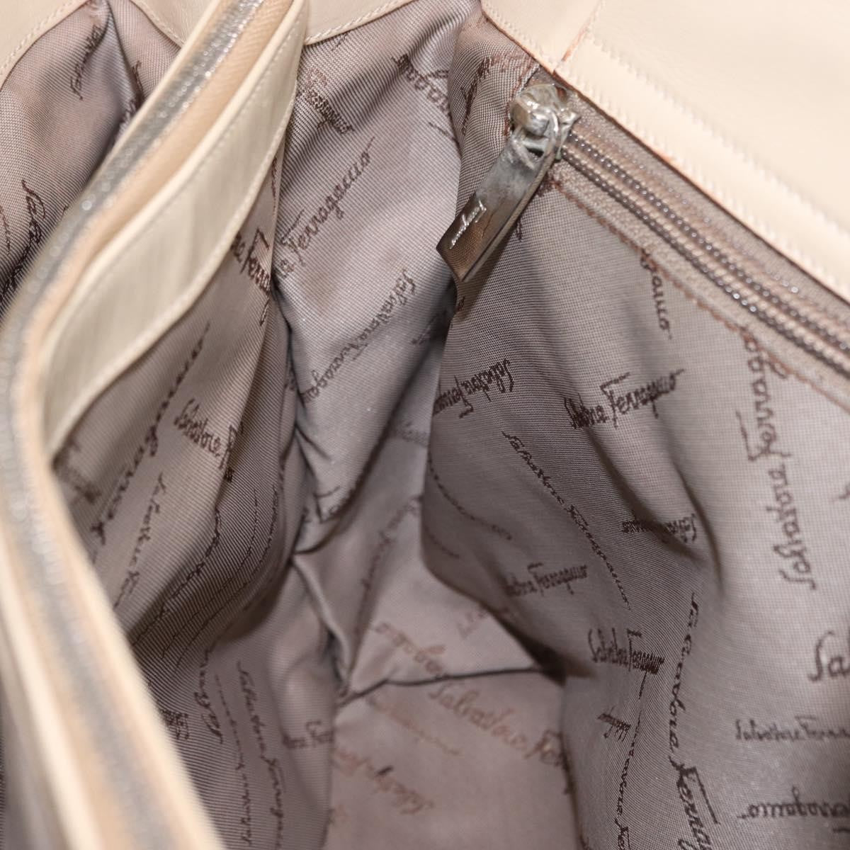 Salvatore Ferragamo Gancini handbag Nylon, BEIGE, NYLON, Handbag