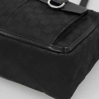 Gucci Abbey Pocket Tote GG Canvas, Black, Canvas, Tote Bag