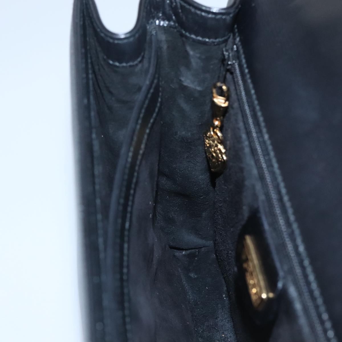 Gucci Vintage Handbag Leather, BLACK, LEATHER, Handbag