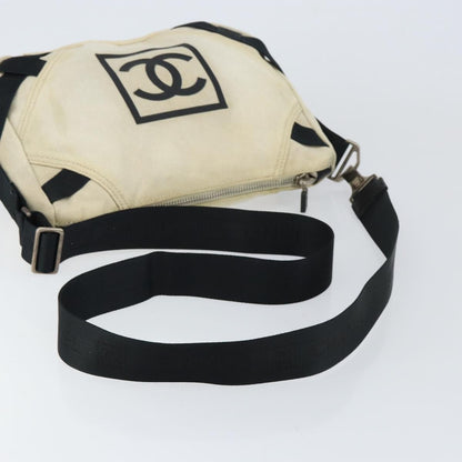 Chanel sports shoulder bag Coco mark, BEIGE, CANVAS, Shoulder bag