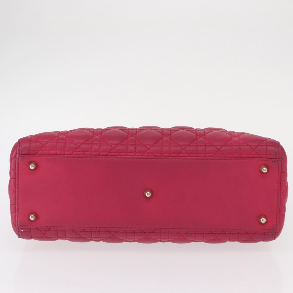 Christian Dior Lady Dior Bag Cannage Quilt Lambskin, PINK, LEATHER, Handbag