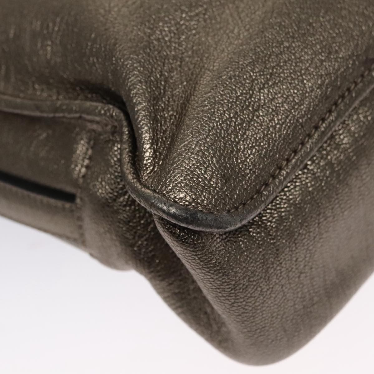 Loewe Anagram handbag Leather, METALLIC, LEATHER, Handbag