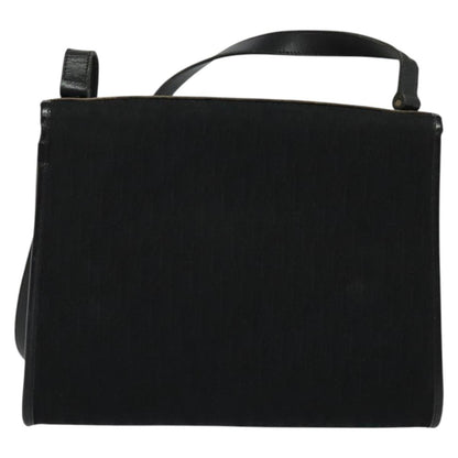 Christian Dior Vintage Trotter Flap Shoulder Bag Canvas, BLACK, CANVAS, Shoulder bag