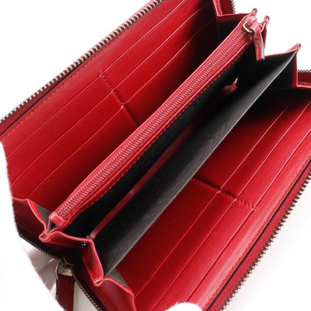 Gucci GG Marmont Zip Around Wallet Matelasse Leather, RED, LEATHER, Wallets