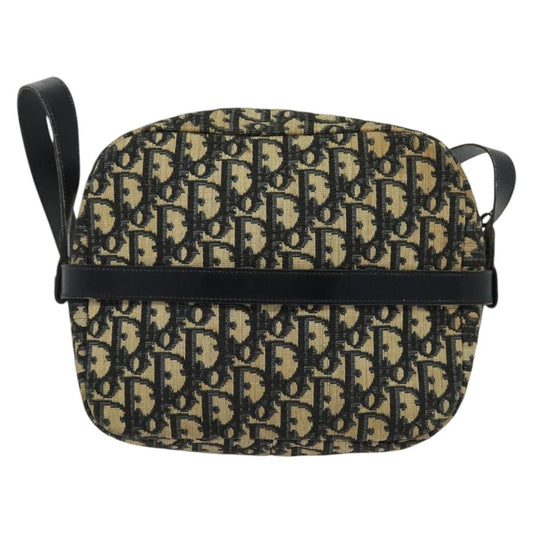 Christian Dior Vintage Trotter Shoulder Bag Canvas, NAVY, CANVAS, Shoulder bag