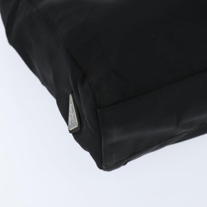 Prada Resin Handle Tote Tessuto, Black, Nylon, Tote Bag