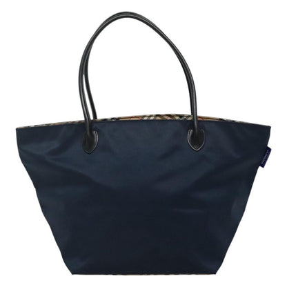 Burberry Nova Check Tote Nylon, NAVY, NYLON, Tote bag