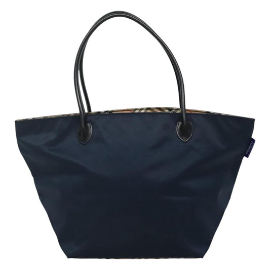 Burberry Nova Check Tote Nylon, NAVY, NYLON, Tote bag