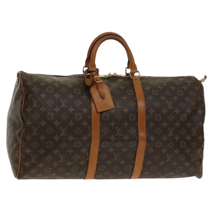 Louis Vuitton Keepall Bag Monogram Canvas, BROWN, CANVAS, Travel bag