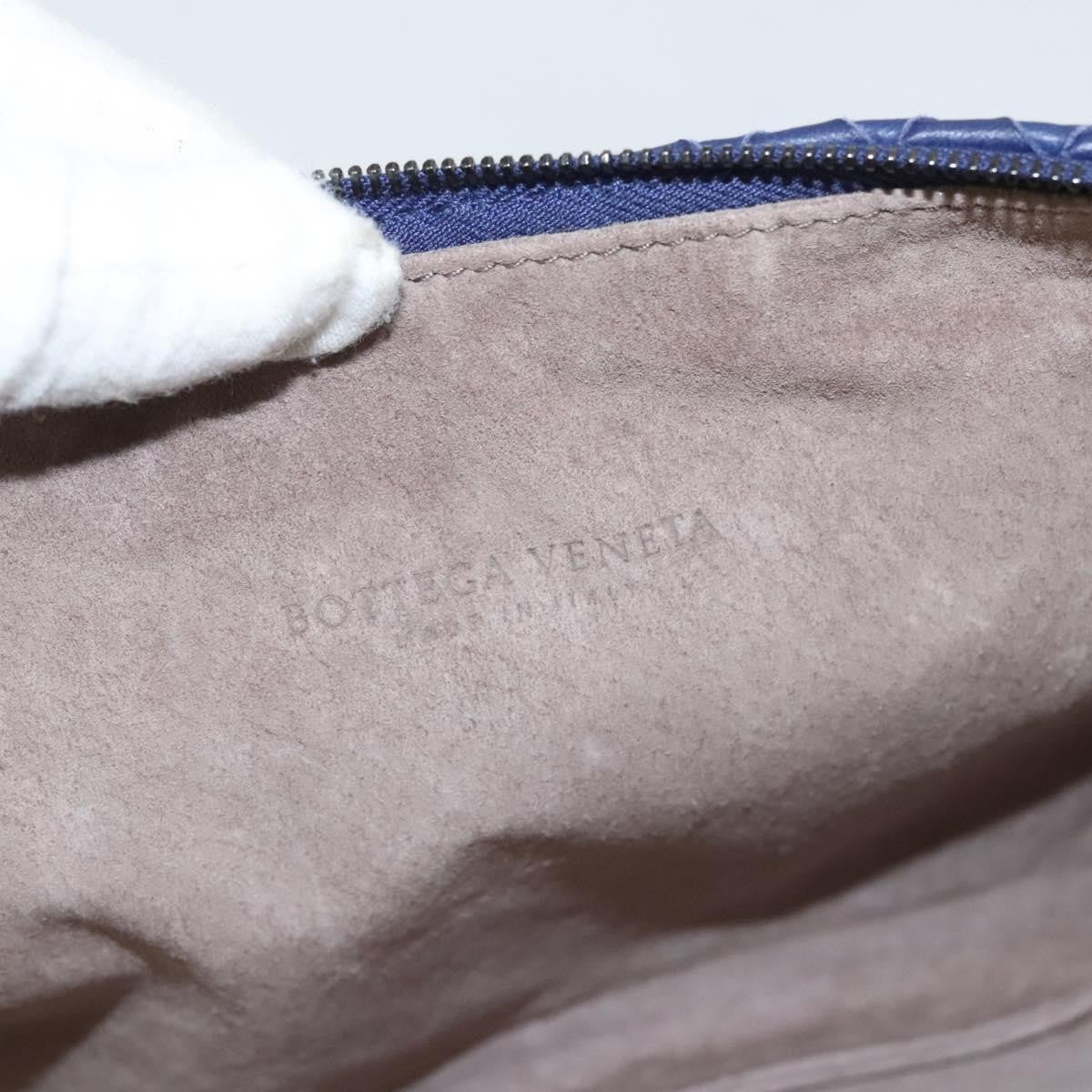 Bottega Veneta Intrecciato Leather, NAVY, LEATHER, Handbag