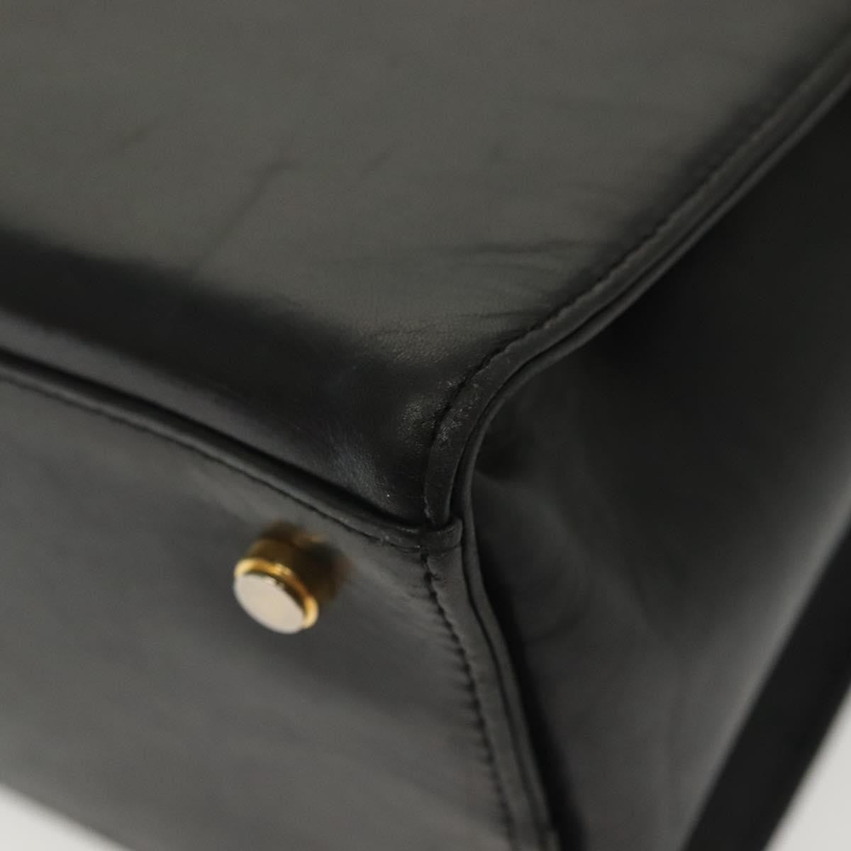 Salvatore Ferragamo Gancini Shoulder Bag Leather, BLACK, LEATHER, Shoulder bag