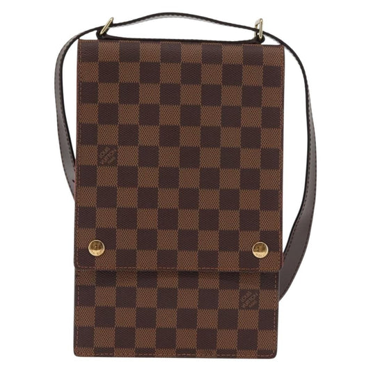 Louis Vuitton Portobello Messenger Damier, Brown, Canvas, Shoulder Bag