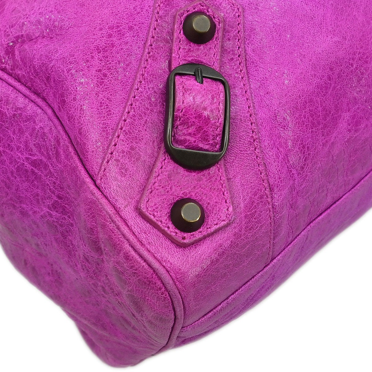 Balenciaga Twiggy Classic Studs Bag Leather, PURPLE, LEATHER, Handbag