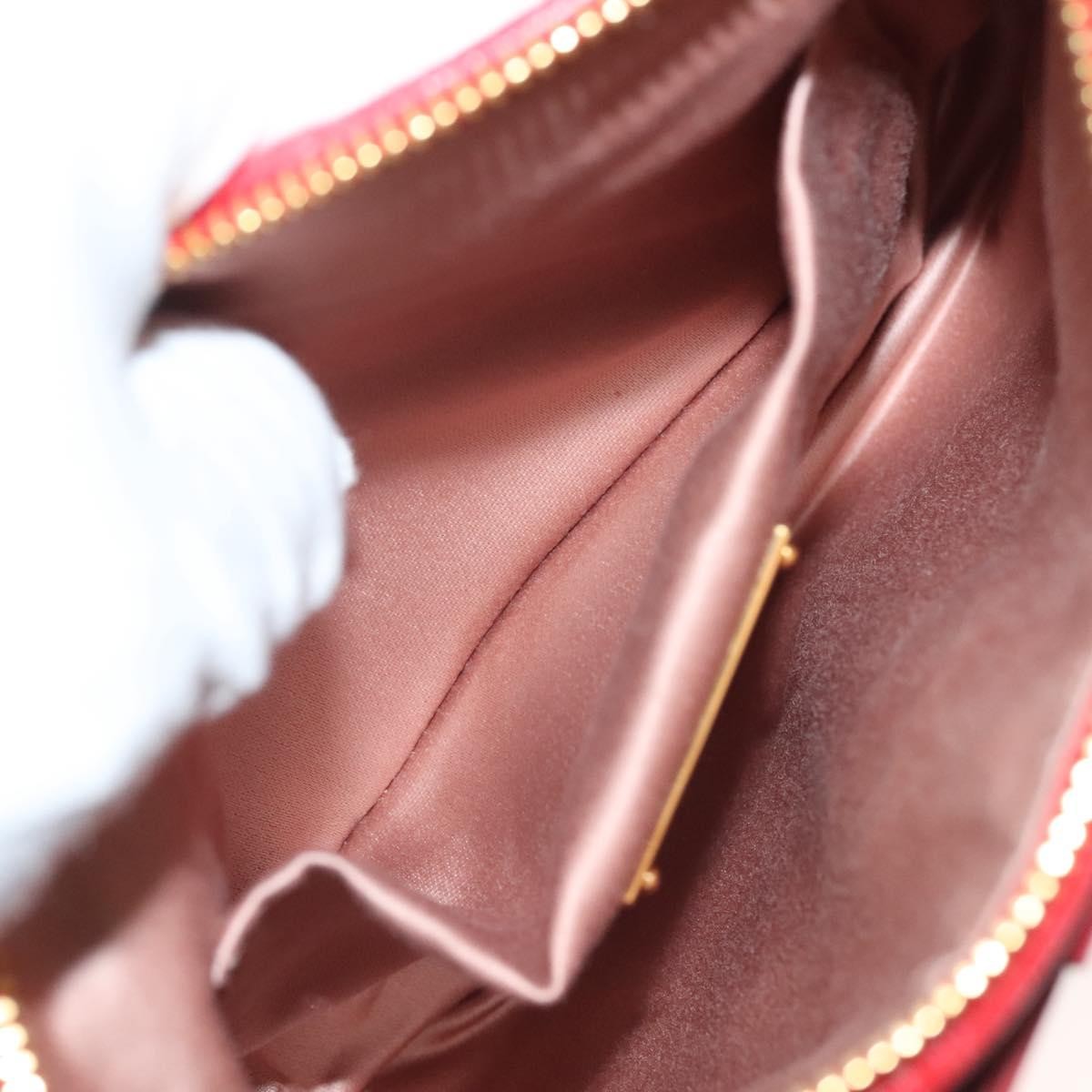 Miu Miu Zip Wristlet Pouch Leather, RED, LEATHER, Clutche & pouche