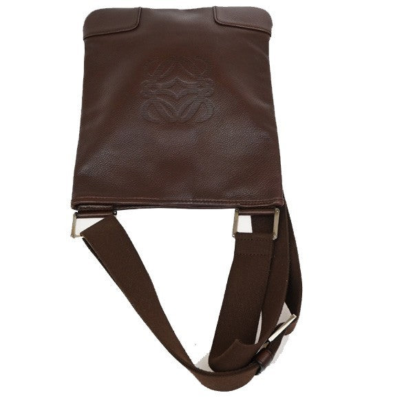 Loewe Anagram Shoulder Bag Leather, BROWN, LEATHER, Shoulder bag