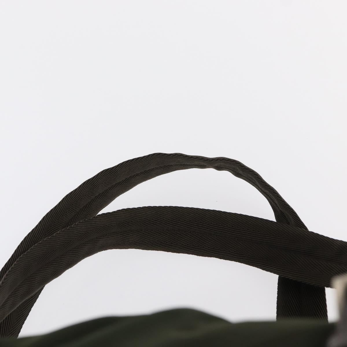 Prada Vela Double Front Pocket Backpack Tessuto with Saffiano Leather, KHAKI, NYLON, Backpack