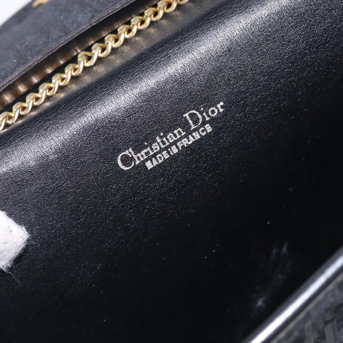 Christian Dior Vintage Trotteur Chain shoulder bag Canvas, BLACK, CANVAS, Shoulder bag