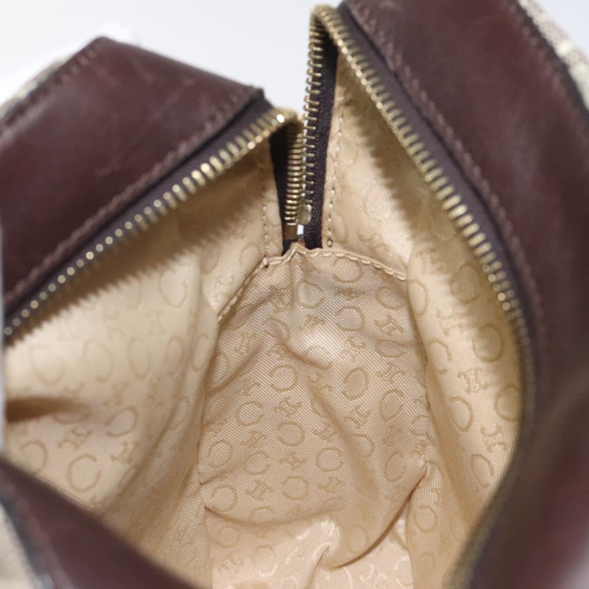 Celine C Macadam Handbag Canvas, Gray, Canvas, Handbag