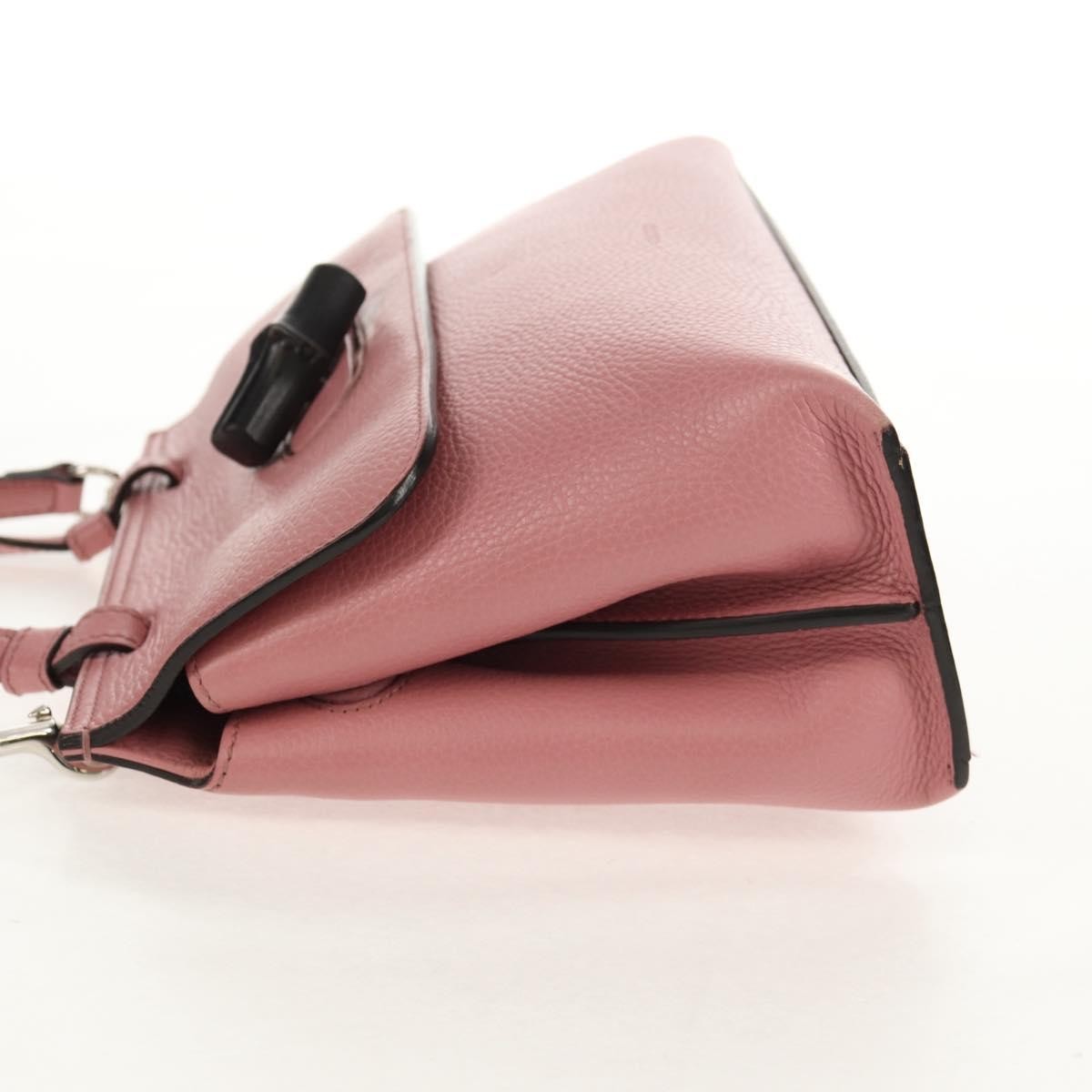 Gucci Bamboo Daily Top Handle Bag Leather, Pink, Leather, Handbag