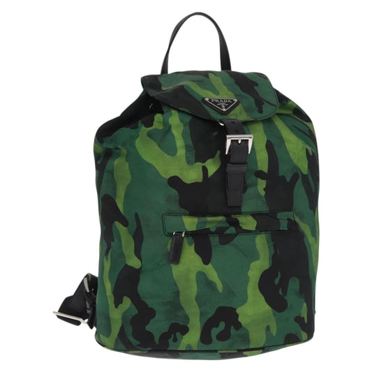 Prada Camouflage Backpack Tessuto, Green, Nylon, Backpack