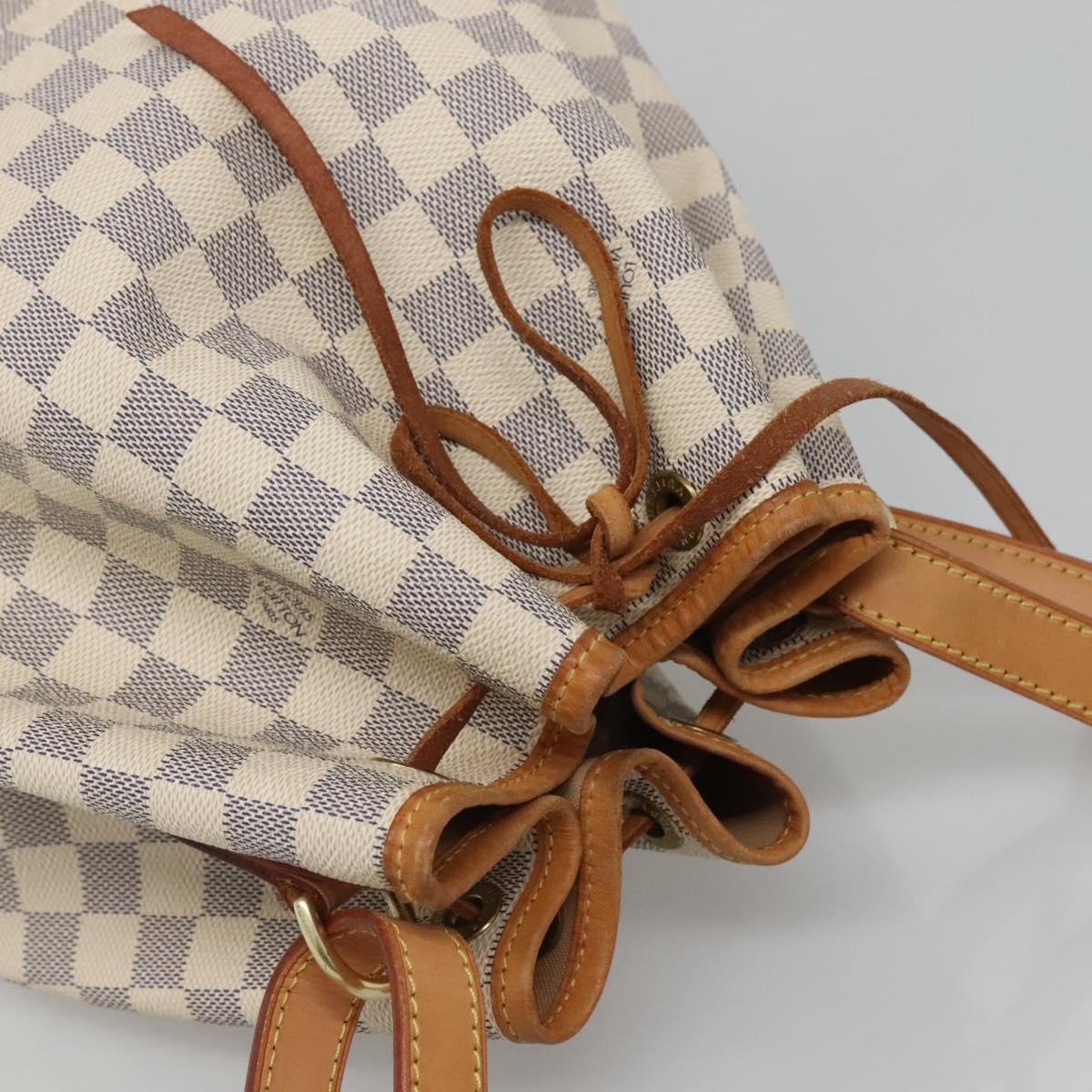 Louis Vuitton Noe Handbag Damier, WHITE, CANVAS, Handbag