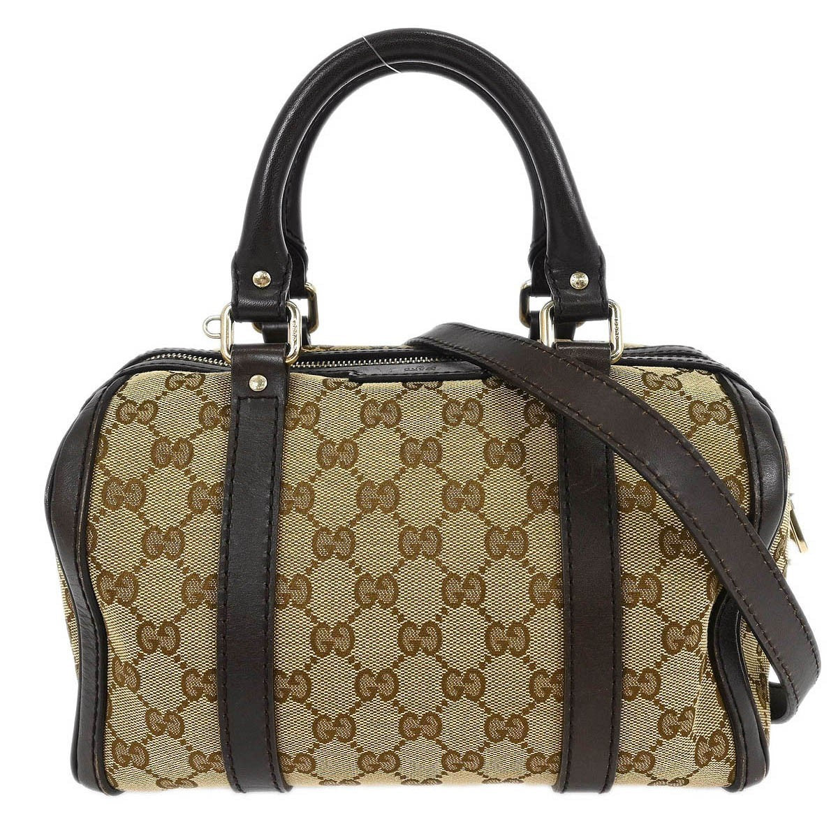 Gucci Abbey Boston Bag GG Canvas, BEIGE, CANVAS, Handbag