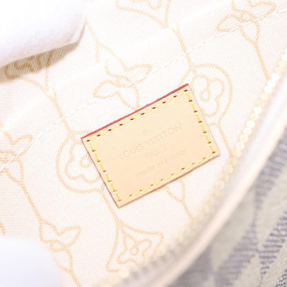 Louis Vuitton Neverfull Pochette Damier, WHITE, CANVAS, Tote bag