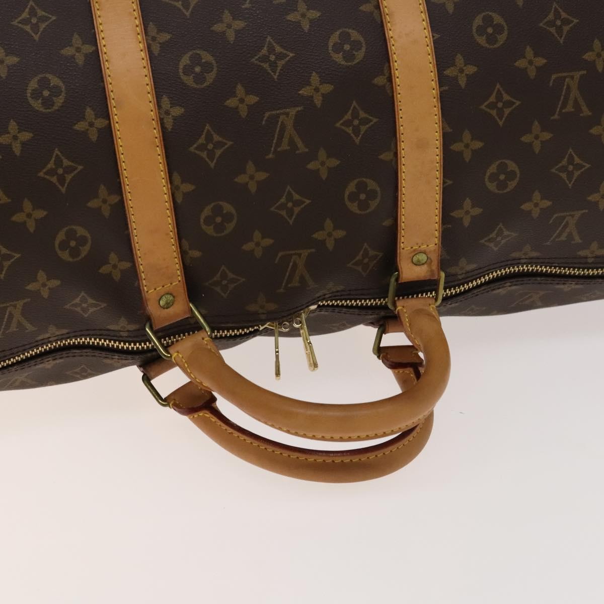 Louis Vuitton Keepall Bag Monogram Canvas, BROWN, CANVAS, Travel bag