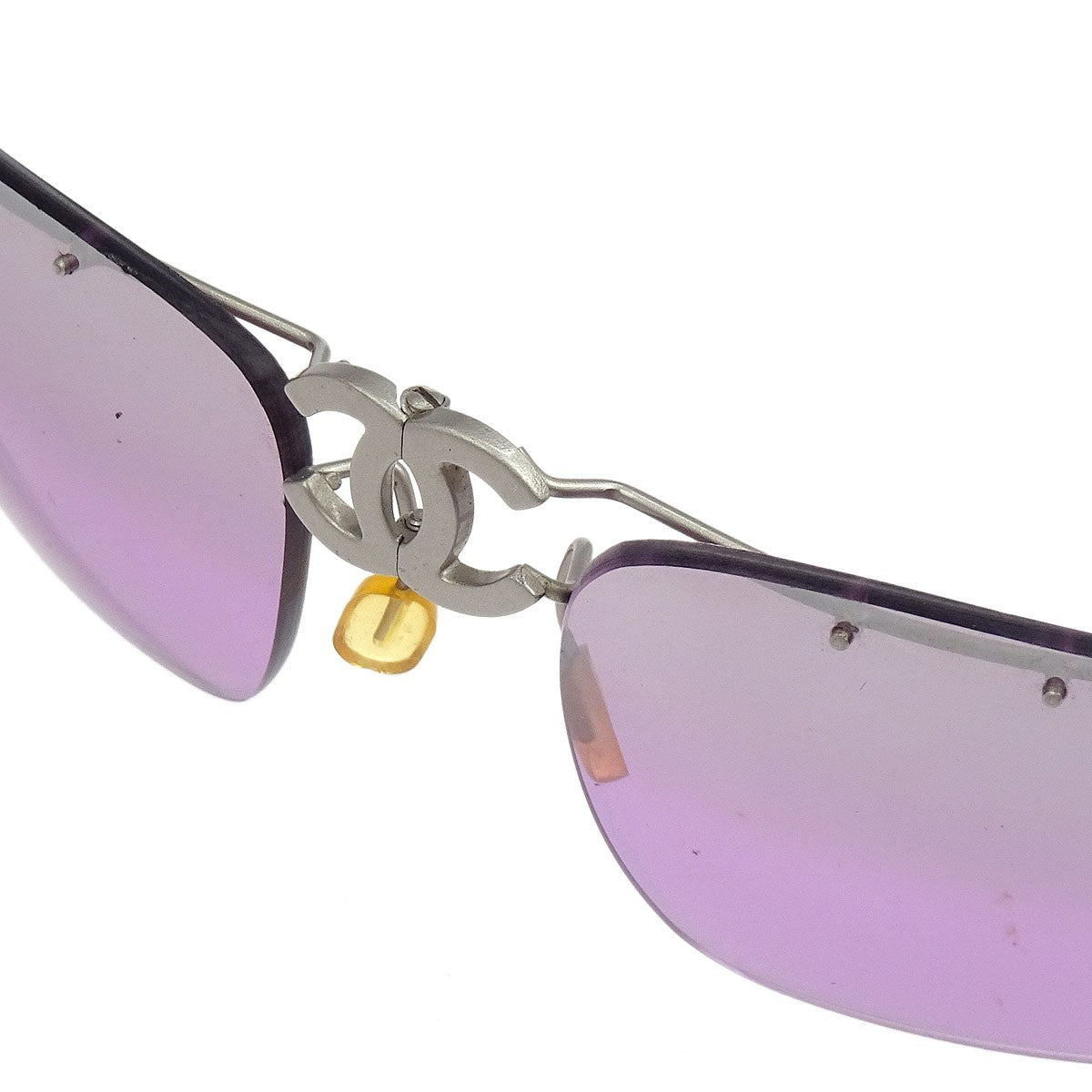 Chanel Logo CC Sunglasses Metal, PURPLE, METAL, Sunglasse