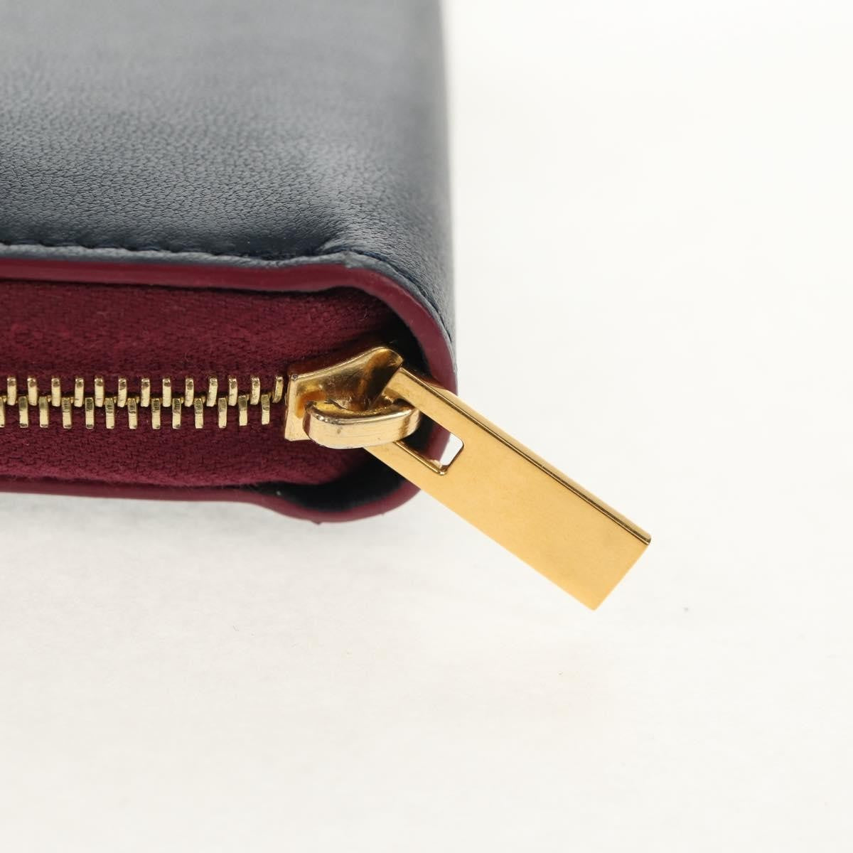 Celine Multifunction Flap Wallet Leather, BURGUNDY, LEATHER, Wallets