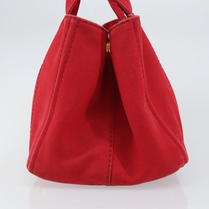 Prada Canapa Tote Canvas, RED, CANVAS, Tote bag
